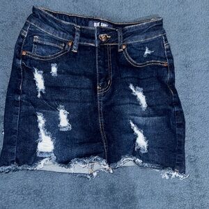 Blue savvy jean skirt